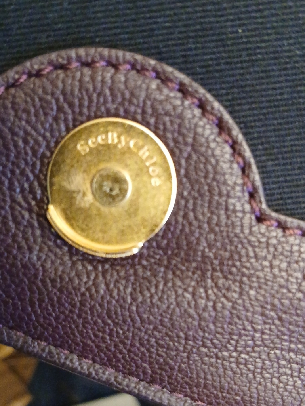See By Chloe Black and Chocolate Brown Leather Crossbody Bag with Gold Hardware - Picture 12 of 16